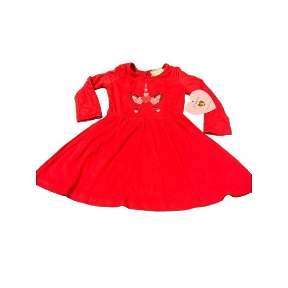 Btween Girls unicorn red dress size 18M - Picture 1 of 7